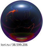 An isolated magic ball or sphere for prediction. Astrology and superstition, mystery.piritualism. Стоковая иллюстрация, иллюстратор Светлана Качанова / Фотобанк Лори