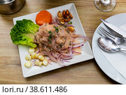 Typical Peruvian seviche. Стоковое фото, фотограф Яков Филимонов / Фотобанк Лори