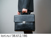 Businessman with briefcase in hand. Стоковое фото, фотограф Станислав Тарко / Фотобанк Лори