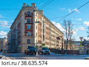 Жилой дом. Доходный дом Н. В. Безобразовой. Санкт-Петербург (2019 год). Редакционное фото, фотограф Александр Щепин / Фотобанк Лори