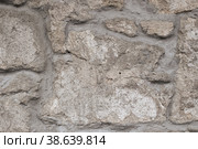 A wall of old stone cemented together. Background, texture. Стоковое фото, фотограф Коханова Наталья / Фотобанк Лори