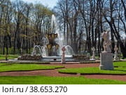 Коронный фонтан в Летнем саду. Санкт-Петербург (2018 год). Редакционное фото, фотограф Александр Щепин / Фотобанк Лори
