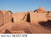 Mohenjo daro ruins close Indus river in Larkana district, Sindh, Pakistan (2021 год). Стоковое фото, фотограф Сергей Стрелков / Фотобанк Лори