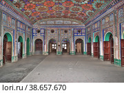 Kot Diji Fort, Pakistan - 24 Mar 2021: Sheesh Mahal, Shahi Palace of Kotdiji close Kot Diji Fort in Khairpur District, Pakistan. Редакционное фото, фотограф Сергей Стрелков / Фотобанк Лори