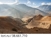 Himalayan landscape, Annapurna conservation area, Lower Mustang region, Nepal (2012 год). Стоковое фото, фотограф Юлия Бабкина / Фотобанк Лори