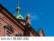Церковь Святого Иакова Праведного в Боровичском Свято-Духовом монастыре. Боровичи, Россия (2018 год). Стоковое фото, фотограф Pukhov K / Фотобанк Лори