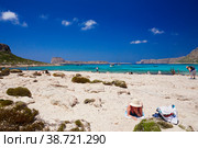 The island Gramvousa and the bay Balos (2019 год). Редакционное фото, фотограф Helga Preiman / Фотобанк Лори