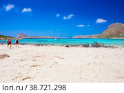 The island Gramvousa and the bay Balos (2019 год). Редакционное фото, фотограф Helga Preiman / Фотобанк Лори