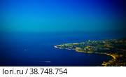 Aerial panoramic view to Jounieh city and bay, Lebanon. Стоковое фото, фотограф Сергей Майоров / Фотобанк Лори