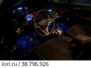 KRASNOYARSK, RUSSIA - December 31, 2020: Blue car. Sedan Honda Civic 4D FD1 2007. Редакционное фото, фотограф Плотников Дмитрий / Фотобанк Лори
