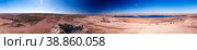 360 Landscape of Sudochye lake aka part of former Aral sea at Urga fishing village, Karakalpakstan, Uzbekistan (2017 год). Стоковое фото, фотограф Сергей Майоров / Фотобанк Лори