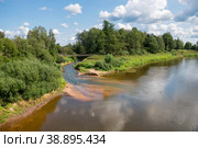 Река Белая впадает в реку Мста. Стоковое фото, фотограф Pukhov K / Фотобанк Лори
