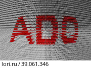 ADO binary code 3d render illustration. Стоковая иллюстрация, иллюстратор Максим Иванов / Фотобанк Лори