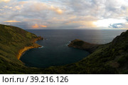 Sanset view mount Guia, Faial island, Azores, Portugal (2015 год). Стоковое фото, фотограф Сергей Майоров / Фотобанк Лори