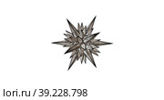 Light polyhedron with black outline rotates and transform on white background. 4k seamless animation loop. Lossless quality. 3D-rendering. Стоковая анимация, аниматор Евгения Шмыкова / Фотобанк Лори