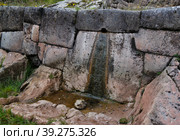 Exterior view to archaeological site of Tambomachay, Cuzco, Peru (2018 год). Стоковое фото, фотограф Сергей Майоров / Фотобанк Лори
