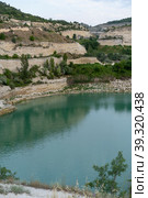 Landscape with St. Klimentovsky Lake in Inkerman, Crimea (2021 год). Стоковое фото, фотограф Виктория Кольцова / Фотобанк Лори