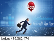 Businessman in excessive ego concept. Стоковое фото, фотограф Elnur / Фотобанк Лори