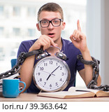 Young student preparing for school exams. Стоковое фото, фотограф Elnur / Фотобанк Лори