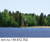 Часовня иконы Божией Матери Знамение в Корбе, Карелия (2021 год). Стоковое фото, фотограф Алексей Иванов / Фотобанк Лори