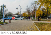 Urban landscape with views of streets and people (2010 год). Редакционное фото, фотограф Виктория Кольцова / Фотобанк Лори
