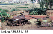 Tank and other war vehicles Cemetery in the Asmara Eritrea, Стоковое фото, фотограф Сергей Майоров / Фотобанк Лори