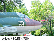 Soviet Su-17 fighter-bomber, according to NATO codification: Fitter, developed in the first half of the 1960s, at the exhibition complex "Salute, Victory!", Orenburg, Russia (2021 год). Редакционное фото, фотограф Владимир Галкин / Фотобанк Лори