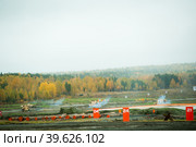 The 152 mm howitzer 2S19M2 Msta-S shooting. Russia (2013 год). Редакционное фото, фотограф Сергей Буторин / Фотобанк Лори