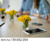 Multiethnic startup Business Team At A Meeting at modern office building. Стоковое фото, фотограф Benis Arapovic / PantherMedia / Фотобанк Лори