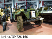 ZELENOGORSK, RUSSIA - FEBRUARY 23, 2023: Soviet military all-wheel drive car of GAZ-67 in the museum of retro cars "Horse Power" Редакционное фото, фотограф Виктор Карасев / Фотобанк Лори