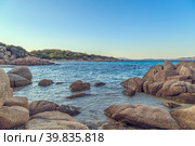 Capriccioli beach in Costa Smeralda. (2017 год). Стоковое фото, фотограф Татьяна  Бральнина / Фотобанк Лори