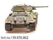 Model of old soviet T-34 tank. Стоковое фото, фотограф Сергей Буторин / Фотобанк Лори