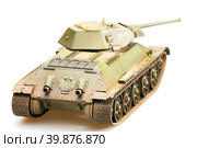 Model of soviet old T-34 tank. Стоковое фото, фотограф Сергей Буторин / Фотобанк Лори