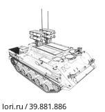 Anti-tank armored car. Стоковая иллюстрация, иллюстратор Кирилл Черезов / Фотобанк Лори