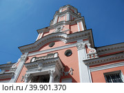 Церковь Архангела Гавриила (Меншикова башня). Архангельский переулок, 15а, строение 9. Басманный район. Город Москва. Россия (2010 год). Стоковое фото, фотограф lana1501 / Фотобанк Лори