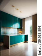 Kitchen. Modern interior. Стоковая иллюстрация, иллюстратор Марина Володько / Фотобанк Лори