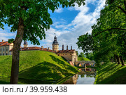 Nesvizh Castle is a castle of the Radziwill family (2022 год). Редакционное фото, фотограф Татьяна  Бральнина / Фотобанк Лори
