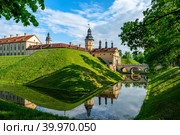Nesvizh Castle is a castle of the Radziwill family (2022 год). Редакционное фото, фотограф Татьяна  Бральнина / Фотобанк Лори