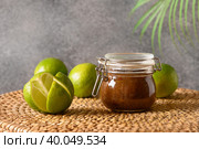 Traditional Sri Lankan Lime Pickle of lime, salt, chilli, pepper. Close up. Стоковое фото, фотограф Светлана Лажко / Фотобанк Лори