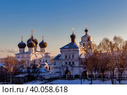 Uspensky trifonov monastery in kirov on a winter evening (2020 год). Стоковое фото, фотограф Алексей Яговкин / Фотобанк Лори