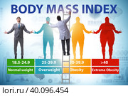Concept of BMI - body mass index. Стоковое фото, фотограф Elnur / Фотобанк Лори