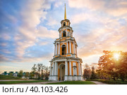 Колокольня Успенского собора, Рязанский Кремль, Рязань (2022 год). Стоковое фото, фотограф Baturina Yuliya / Фотобанк Лори