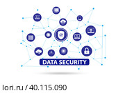 Data security in cybersecurity concept. Стоковое фото, фотограф Elnur / Фотобанк Лори