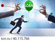 Debt and loan concept with balloon. Стоковое фото, фотограф Elnur / Фотобанк Лори