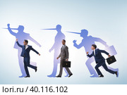 Lier concept with business people and nose. Стоковое фото, фотограф Elnur / Фотобанк Лори
