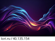 Волна цветная абстракция. Стоковое AI-изображение, AI-художник Елена Ананьева / Фотобанк Лори