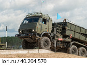 Motion of the mechanized bridge from TMM set (2017 год). Редакционное фото, фотограф Сергей Буторин / Фотобанк Лори