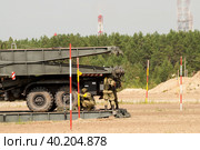 Assemblage of the mechanized bridge from TMM set (2019 год). Редакционное фото, фотограф Сергей Буторин / Фотобанк Лори