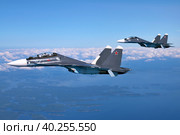Многоцелевой истребитель Су-30СМ морской авиации ВМФ России (2019 год). Редакционное фото, фотограф Александр Тарасенков / Фотобанк Лори