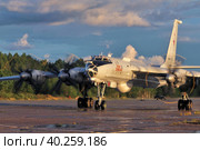 Дальний противолодочный самолёт Ту-142 морской авиации ВМФ России (2020 год). Редакционное фото, фотограф Александр Тарасенков / Фотобанк Лори